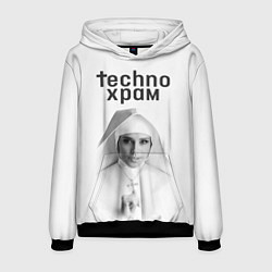 Мужская толстовка Techno храм монашка улыбается