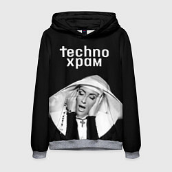 Мужская толстовка Techno храм эмоциональная монашка