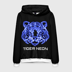 Мужская толстовка Tiger neon art