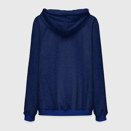 Мужская толстовка Однотонный тёмно-синий текстура / 3D-Синий – фото 2