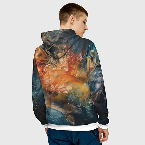 Мужская толстовка Дикий бык / 3D-Белый – фото 4