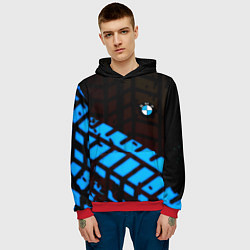 Толстовка-худи мужская BMW sport car abstraction, цвет: 3D-красный — фото 2