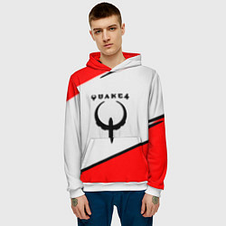 Толстовка-худи мужская Квейк 4 геометрия, цвет: 3D-белый — фото 2