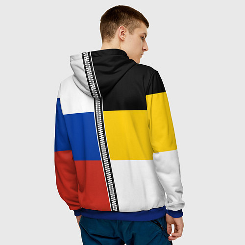 Мужская толстовка Россия - патриот / 3D-Синий – фото 4