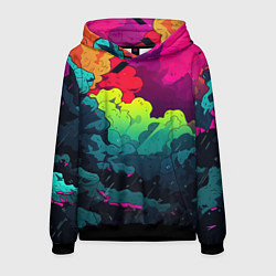 Мужская толстовка Кислотная яркая абстракция