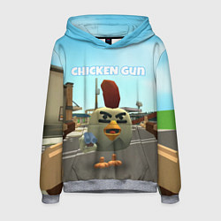 Толстовка-худи мужская Chicken Gun - shooter, цвет: 3D-меланж