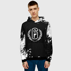 Толстовка-худи мужская Rainbow six шутер гейм, цвет: 3D-черный — фото 2