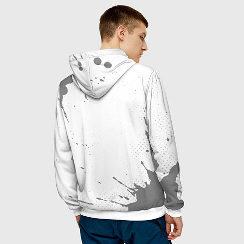 Мужская толстовка Альберт мужчина ну с очень большой буквы / 3D-Белый – фото 4