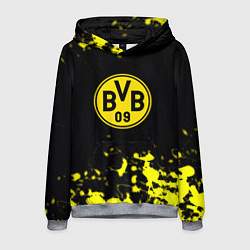 Толстовка-худи мужская Borussia краски жёлтые, цвет: 3D-меланж