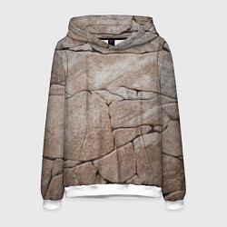Мужская толстовка Текстура бежевый горный камень