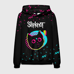 Толстовка-худи мужская Slipknot - rock star cat, цвет: 3D-черный