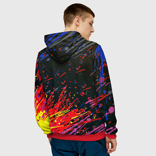 Мужская толстовка Xbox краски текстура / 3D-Красный – фото 4