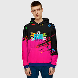 Толстовка-худи мужская Fall Guys kids color, цвет: 3D-синий — фото 2