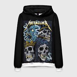 Толстовка-худи мужская Metallica - skulls, цвет: 3D-белый