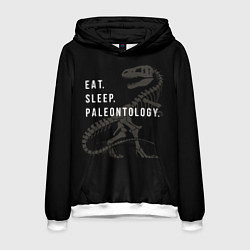 Мужская толстовка Eat sleep paleontology