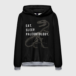 Мужская толстовка Eat sleep paleontology