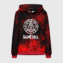 Толстовка-худи мужская Silent hill лого blood, цвет: 3D-красный