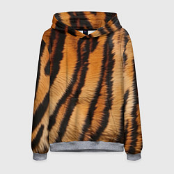 Толстовка-худи мужская Тигровая шкура, цвет: 3D-меланж