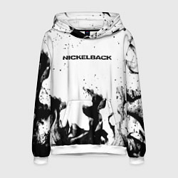 Мужская толстовка Nickelback серый дым рок