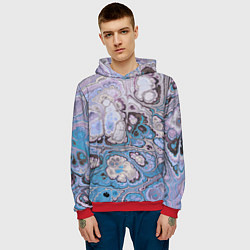 Толстовка-худи мужская Абстрактный узор, цвет: 3D-красный — фото 2