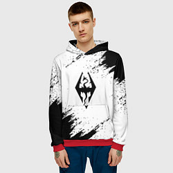 Толстовка-худи мужская The Elder Scrolls Online краски чёрные, цвет: 3D-красный — фото 2