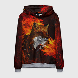 Мужская толстовка Fire fox flame