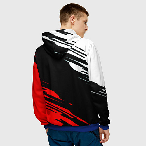 Мужская толстовка СССР краски текстура / 3D-Синий – фото 4