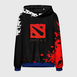 Толстовка-худи мужская Dota 2 краски текстура, цвет: 3D-синий