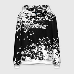 Мужская толстовка Tekken 8 брызги белых красок