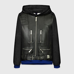 Толстовка-худи мужская Terminator first - leather jacket, цвет: 3D-синий