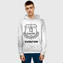 Толстовка-худи мужская Everton с потертостями на светлом фоне, цвет: 3D-белый — фото 2