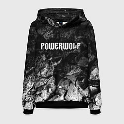 Толстовка-худи мужская Powerwolf black graphite, цвет: 3D-черный
