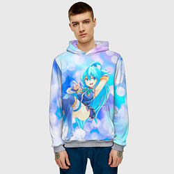Толстовка-худи мужская Аква из Коносубы, цвет: 3D-меланж — фото 2