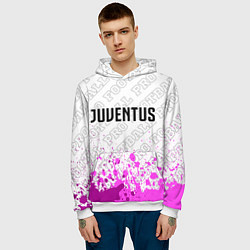Толстовка-худи мужская Juventus pro football посередине, цвет: 3D-белый — фото 2