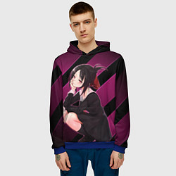 Толстовка-худи мужская Кагуя из Kaguya sama wa Kokurasetai, цвет: 3D-синий — фото 2