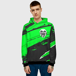 Толстовка-худи мужская Valencia sport green, цвет: 3D-черный — фото 2