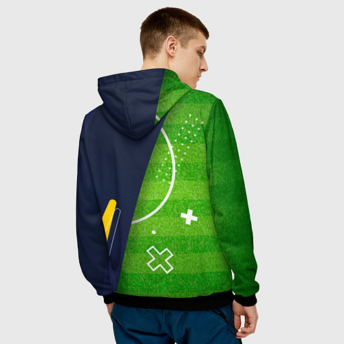 Мужская толстовка Hoffenheim football field / 3D-Черный – фото 4