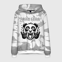 Мужская толстовка Crystal Castles рок панда на светлом фоне