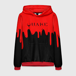 Толстовка-худи мужская Quake краски текстура шутер, цвет: 3D-красный