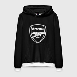 Мужская толстовка Arsenal fc белое лого