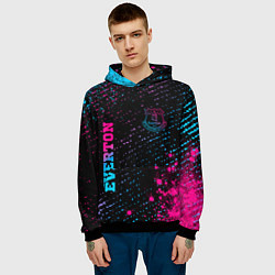 Толстовка-худи мужская Everton - neon gradient вертикально, цвет: 3D-черный — фото 2