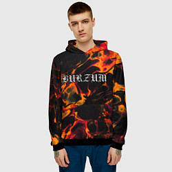 Толстовка-худи мужская Burzum red lava, цвет: 3D-черный — фото 2