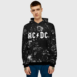 Толстовка-худи мужская AC DC black ice, цвет: 3D-черный — фото 2