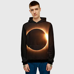 Толстовка-худи мужская Полнолуние, цвет: 3D-черный — фото 2