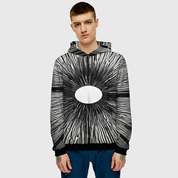 Толстовка-худи мужская Поглощение, цвет: 3D-черный — фото 2