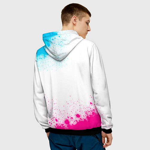 Мужская толстовка Porto neon gradient style / 3D-Черный – фото 4