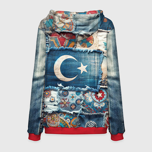 Мужская толстовка Пэчворк из Турции / 3D-Красный – фото 2