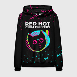 Толстовка-худи мужская Red Hot Chili Peppers - rock star cat, цвет: 3D-черный
