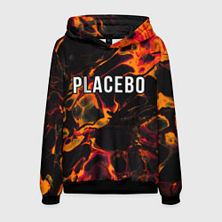 Толстовка-худи мужская Placebo red lava, цвет: 3D-черный