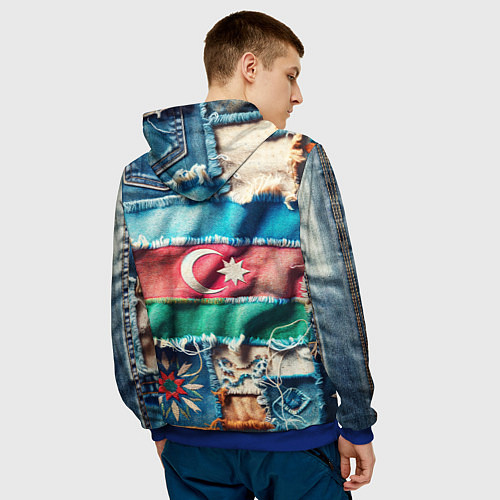Мужская толстовка Пэчворк джинсы в Азербайджане / 3D-Синий – фото 4